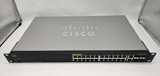 Cisco SG350-28 24-Port PoE GbE + 4-Port SFP Network Switch SG350-28P0