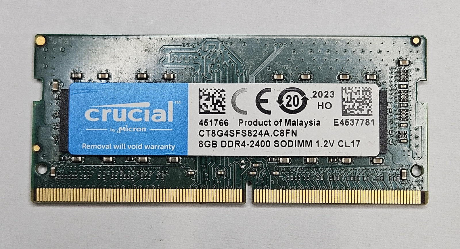 Crucial 8GB PC4-19200 DDR4-2400MHz 260-Pin SoDimm Laptop Memory RAM CT8G4SFS824A0