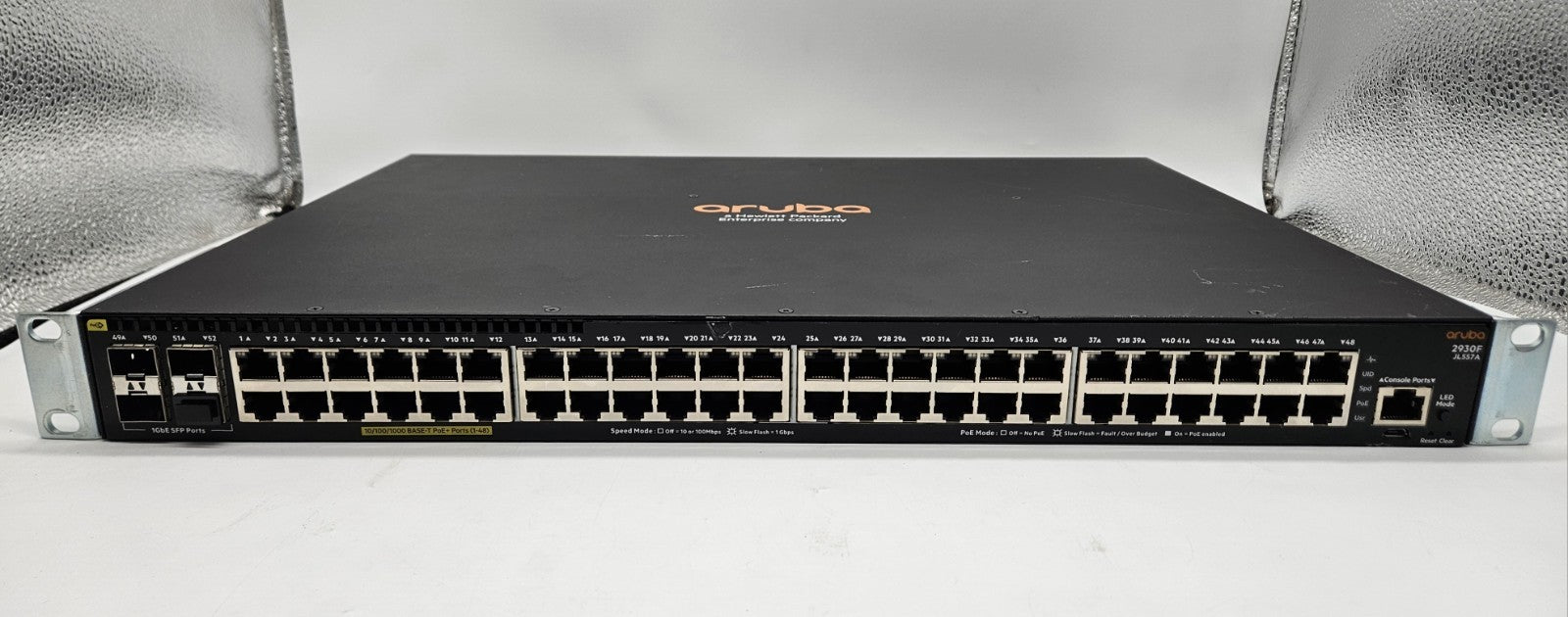 Aruba 2930F 48-Port Gigabit Ethernet PoE+ & 4-Port 1Gb SFP Network Switch JL557A1