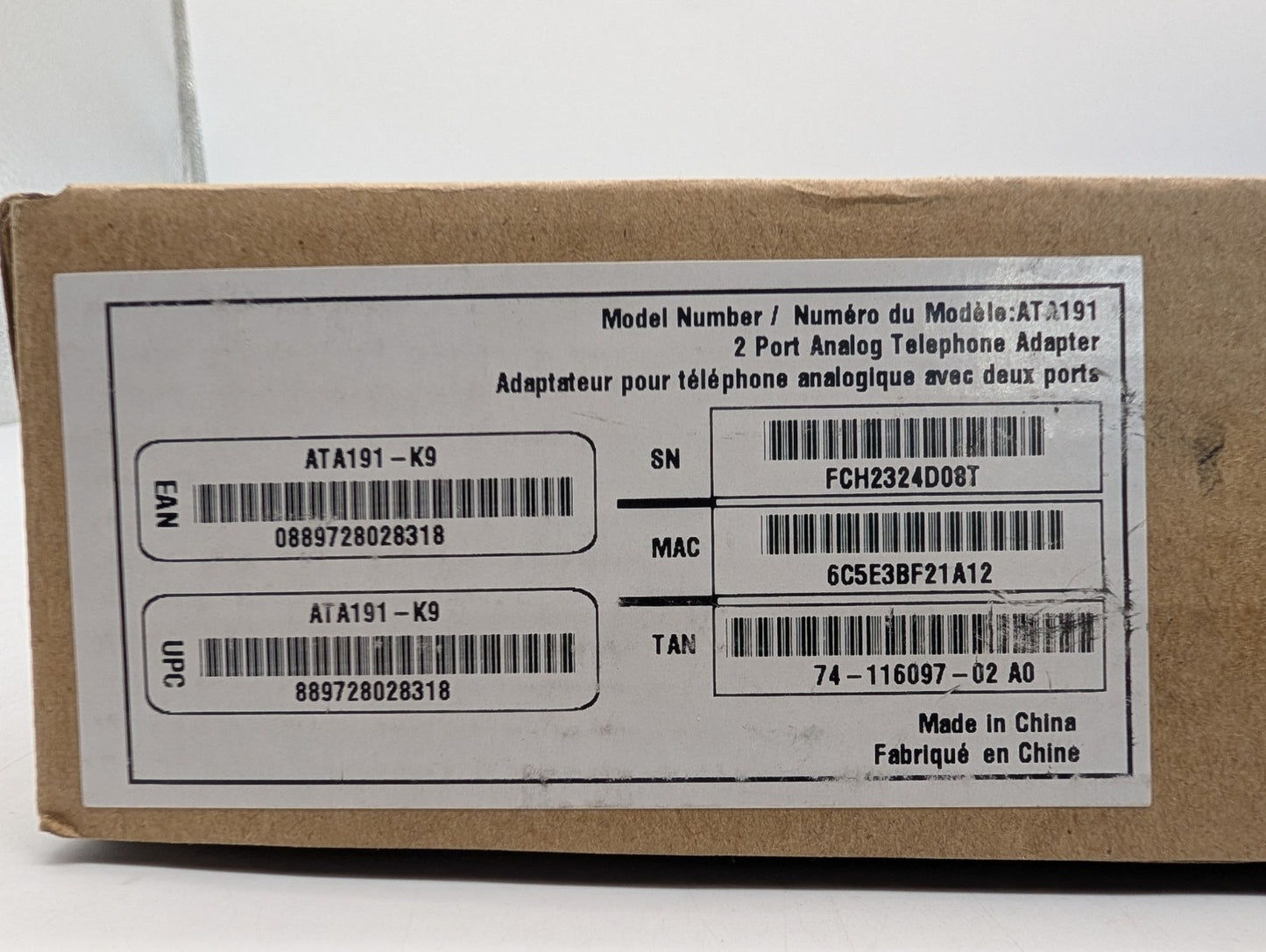 New Cisco ATA191 Analog Telephone Adapter for Cisco Call Control1
