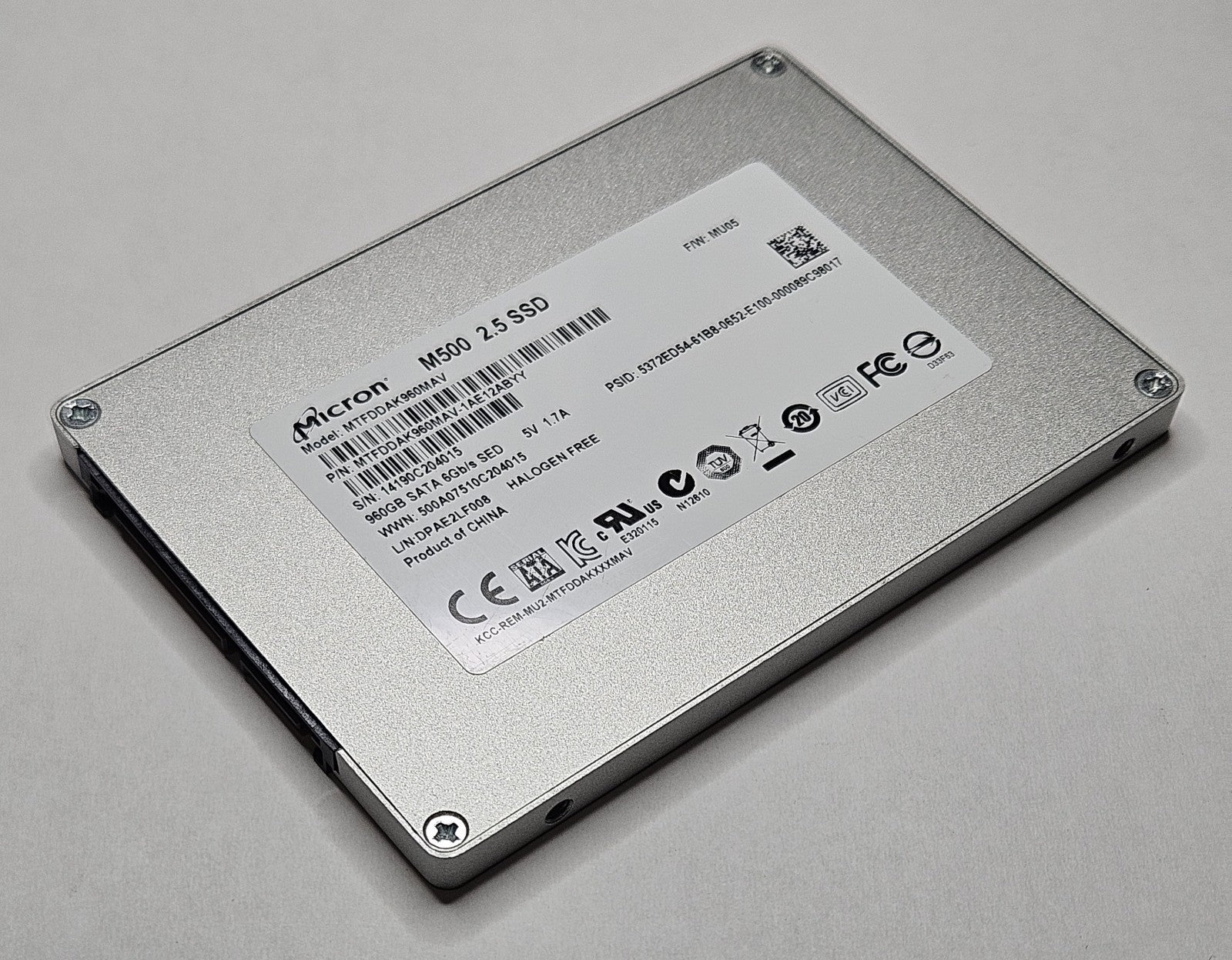 Micron M500 960GB MLC SATA 6Gbps 2.5" SSD MTFDDAK960MAV0