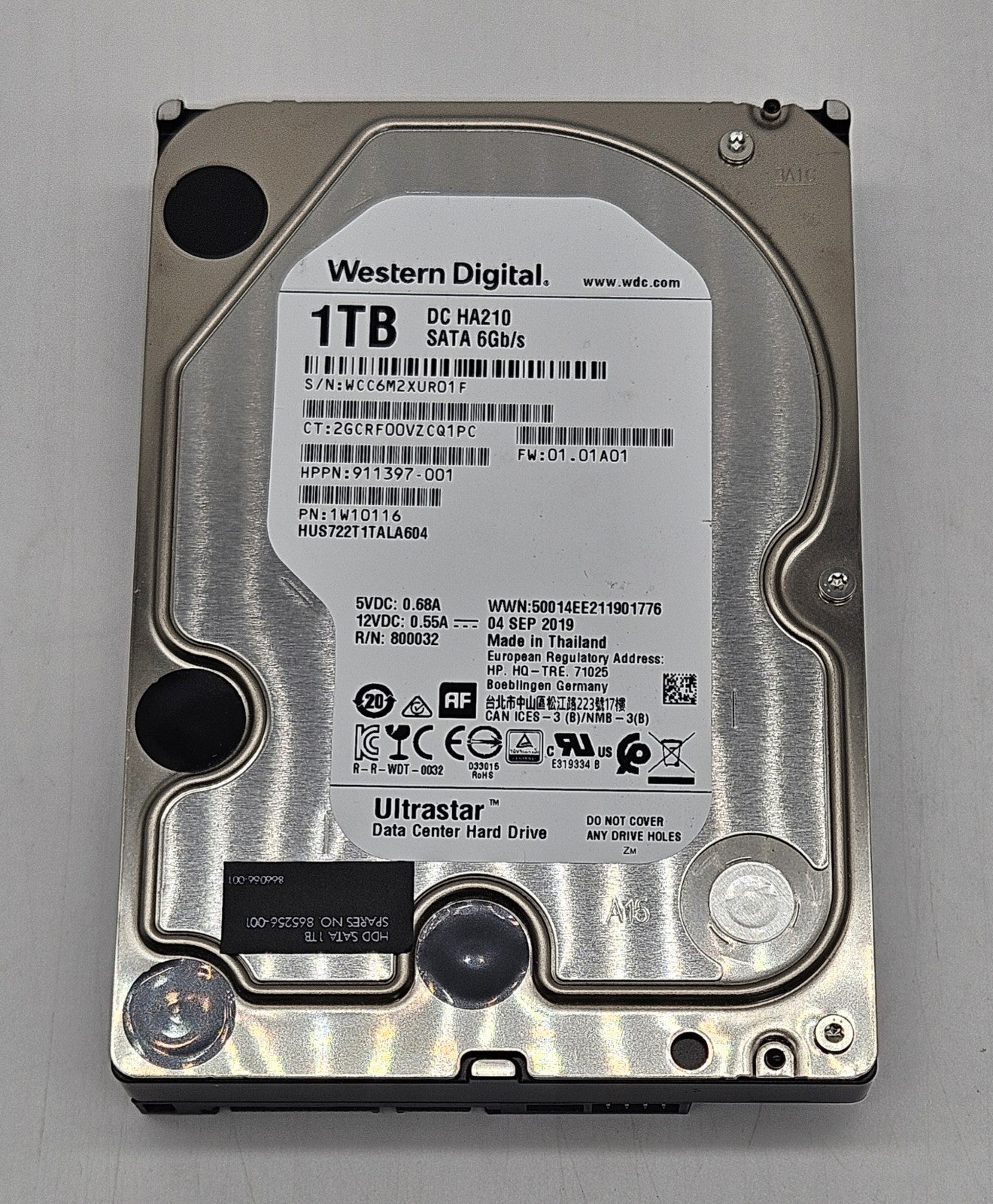 Western Digital Hitachi 1TB 7200RPM SATA 6Gb 3.5" Hard Drive HUS722T1TALA6041