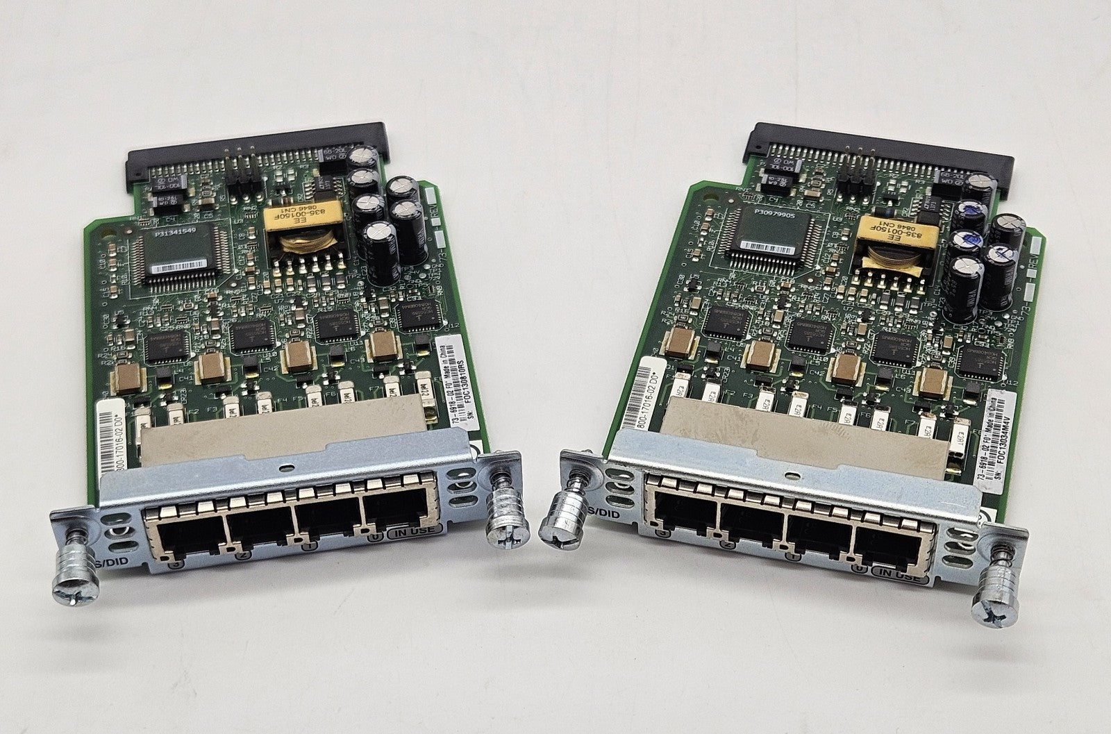 LOT OF 2 Cisco 4-Port RJ-11 FXS/DID Voice Interface Card VIC-4FXS/DID0