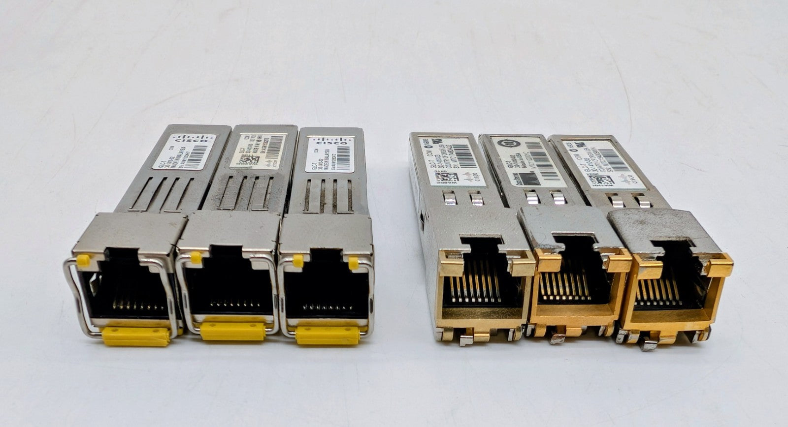 LOT OF 6 Cisco 1GB Base-T Copper 100m RJ-45 Connector to SFP Transceiver GLC-T1