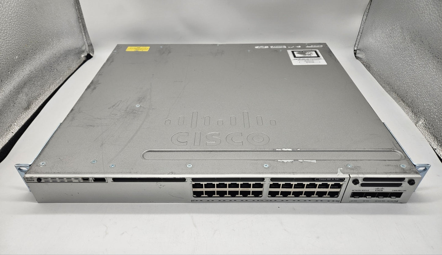 Cisco Catalyst 3850 24-Port PoE GbE Network Switch w/ Module WS-C3850-24PW-S0