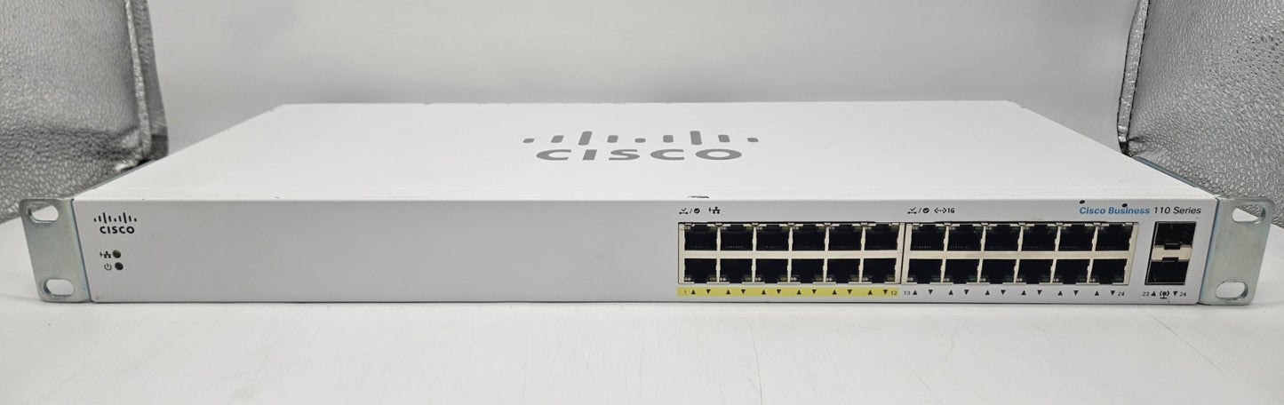 Cisco 24-Port GbE (12-PoE+) & 2-Port DP (RJ45/SFP) Network Switch CBS110-24PP1