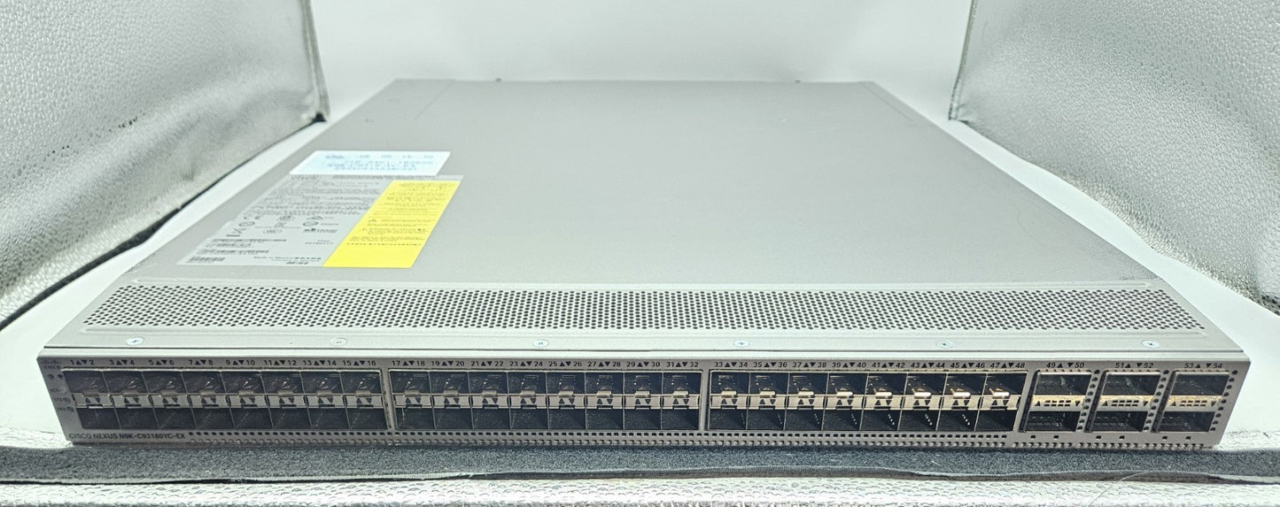 Cisco Nexus 48-Port 10/25GB SFP+ & 6-QSFP+ Network Switch (Red) N9K-C93180YC-EX1