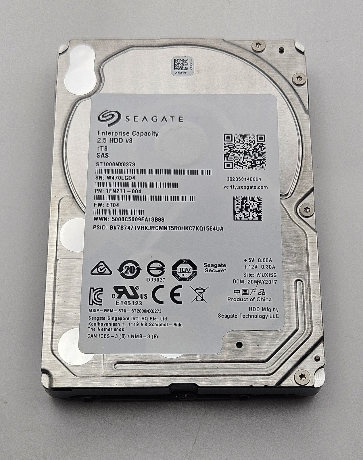 Seagate 1TB 7200RPM SAS 12Gbps 128MB Cache 2.5" Hard Drive ST1000NX03731