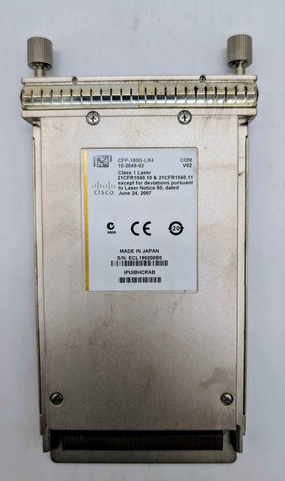 Cisco QSFP-100G-LR4  100GB BASE-LR4 1330nm LC SMF CFP Transceiver0