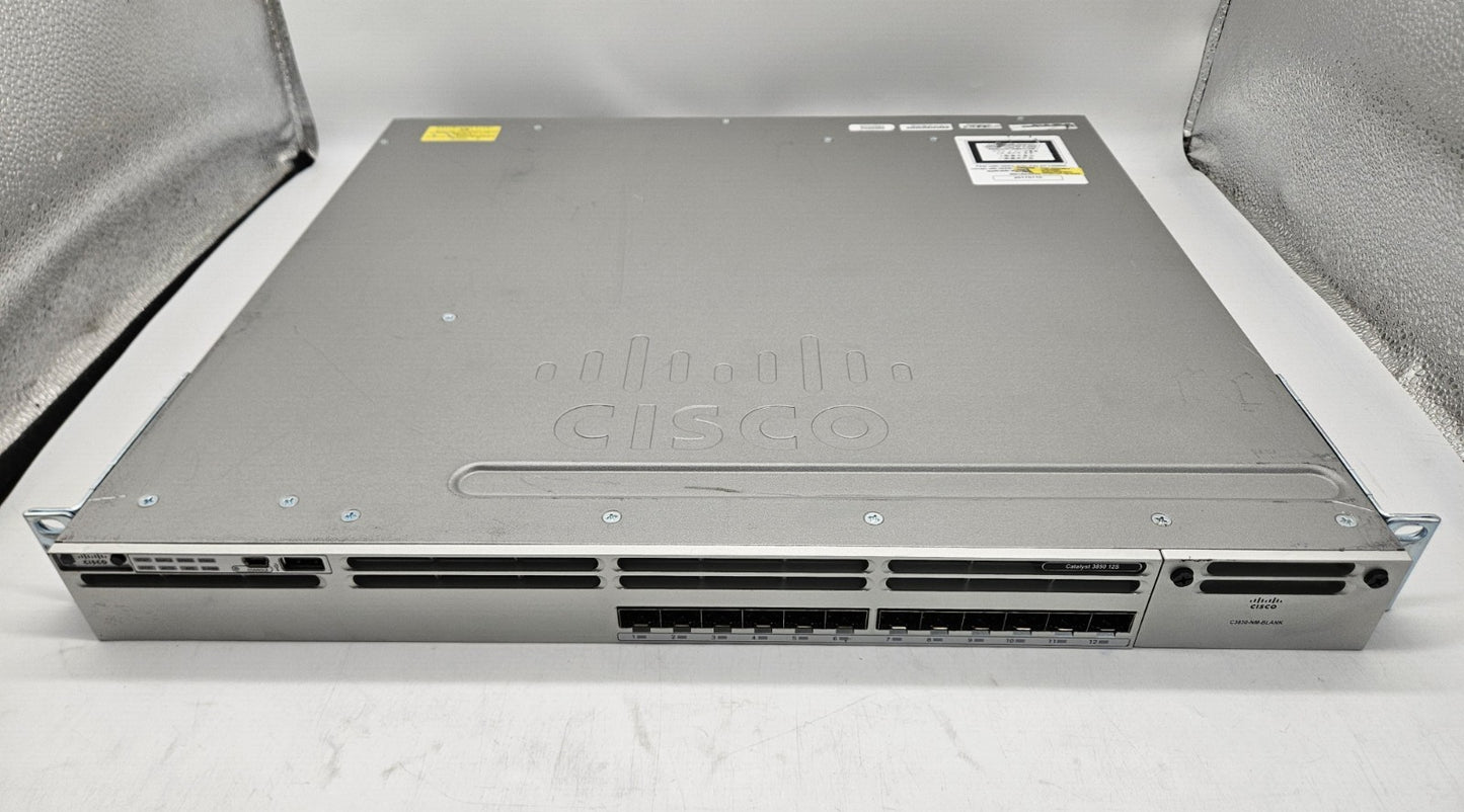 Cisco Catalyst 3850 12-Port SFP Network Switch w/ 2x PSU WS-C3850-12S-S0