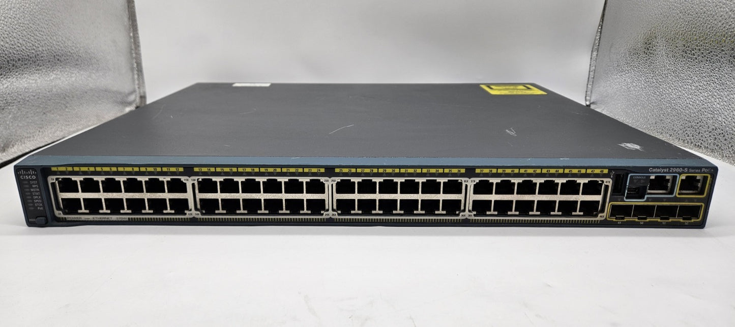 Cisco Catalyst 2960 48-Port PoE GbE & 4-SFP Network Switch WS-C2960S-48LPS-L1