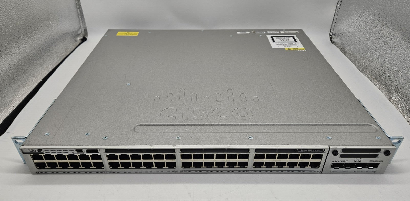 Cisco Catalyst 3850 48-Port GbE PoE+ Switch w/NM-2-10G & 2xPSU WS-C3850-48P-S0