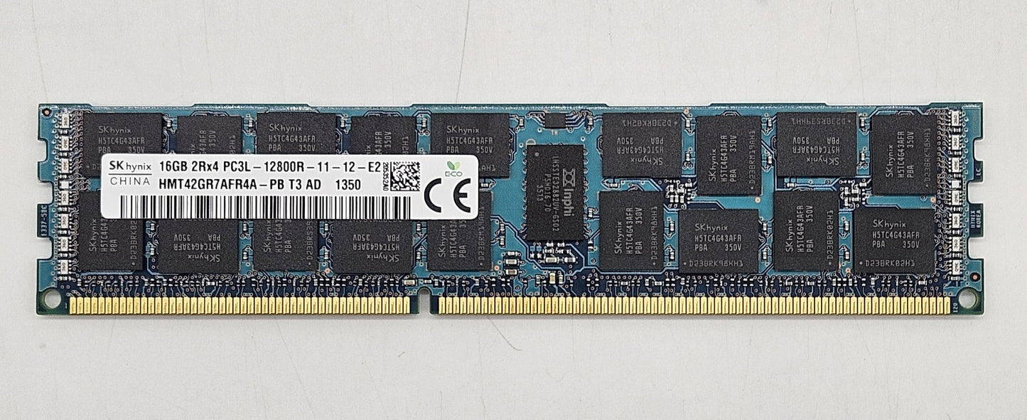 LOT OF 2 Hynix 16GB PC3L-12800R DDR3-1600 ECC REG Server Memory HMT42GR7AFR4A-PB1