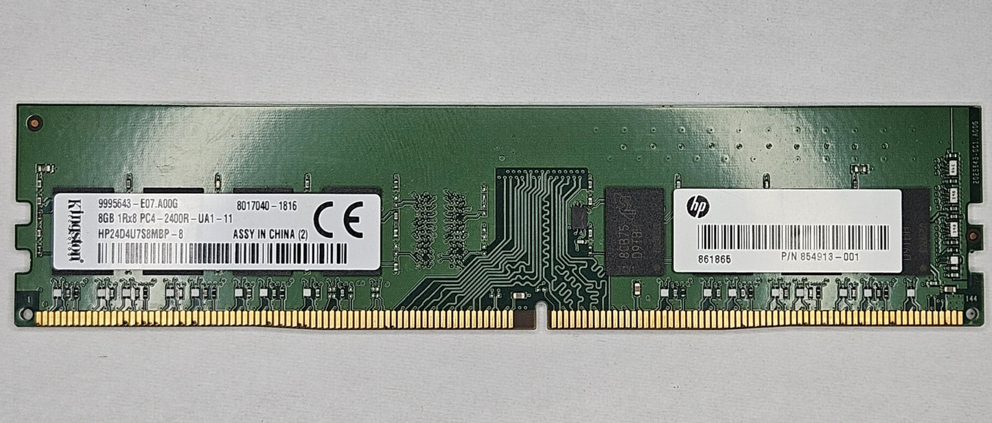 Kingston 8GB PC4-19200 DDR4-2400MHz ECC REG Server Memory RAM HP24D4U7S8MBP-80