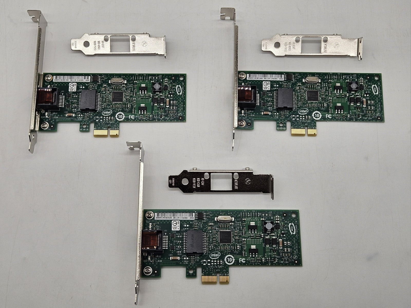 LOT OF 3 Intel 1-Port GbE Network Adapter Card High+Low Profile EXPI9301CTBLK0