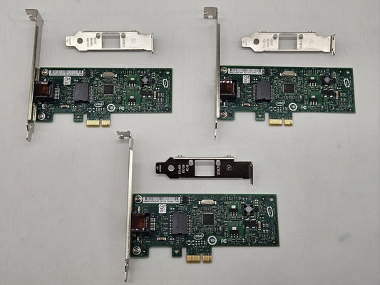 LOT OF 3 Intel 1-Port GbE Network Adapter Card High+Low Profile EXPI9301CTBLK0