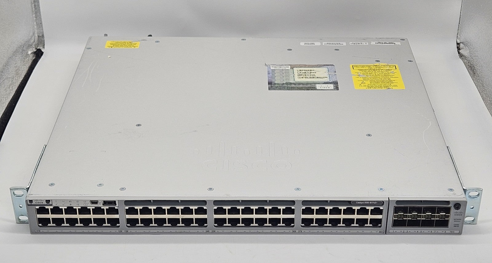 Cisco Catalyst 9300 48-Port PoE+ GbE Switch w/ C9300-NM-8X & 1x PSU C9300-48P-E0