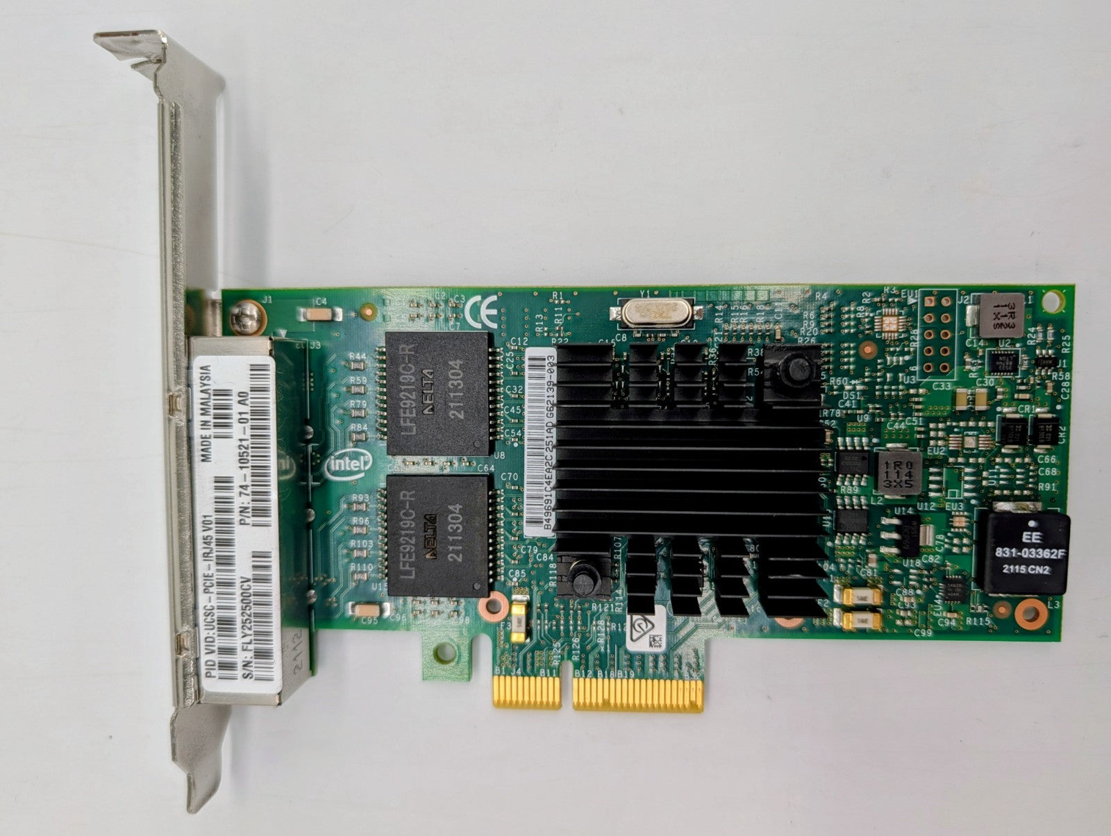 Lot Of 2 74-10521-01 Cisco  Intel i350 4-Port 1Gbps Adapter UCSC-PCIE-IRJ42