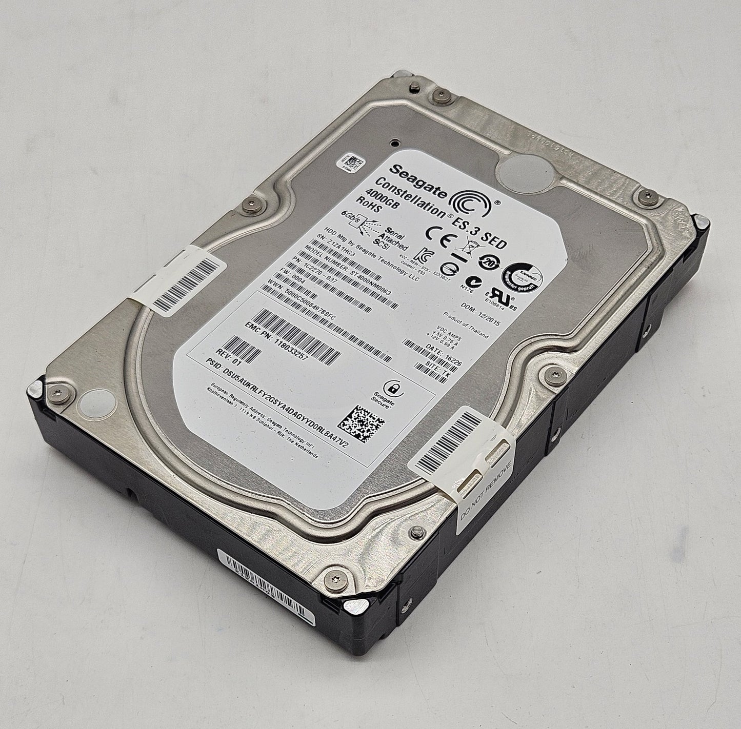 Seagate ES.3 4TB 7200RPM SAS 6Gbps 128MB Cache 3.5" Hard Drive ST4000NM00630