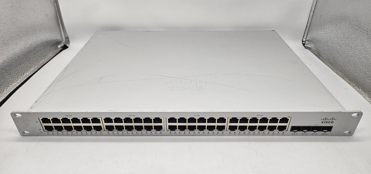 Cisco Meraki 48-Port PoE+ GbE & 4-10Gb SFP Network Switch UNCLAIMED MS225-48FP0