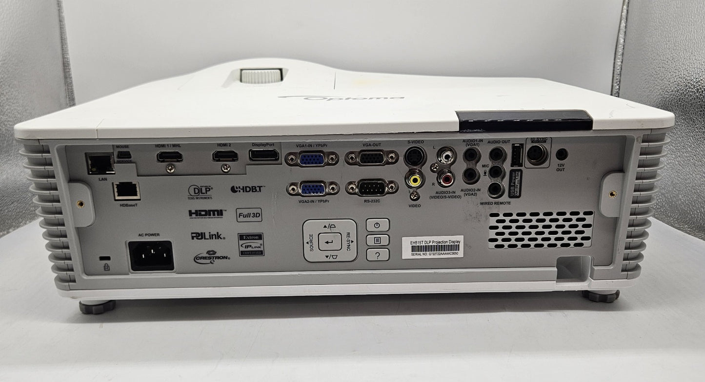 Optoma 5500 Lumems 1080p DLP Full 3D Projector 379 Hours (Clean Image) EH515T3