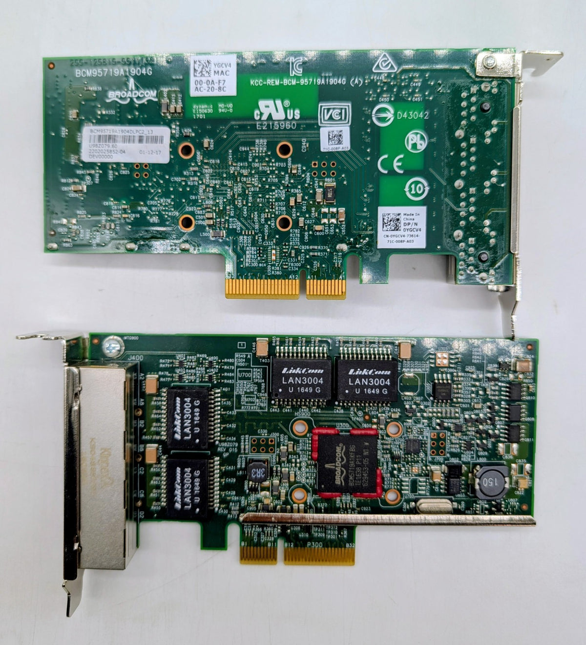 YGCV4 - Dell Quad Port 1GbE Network Adapter0