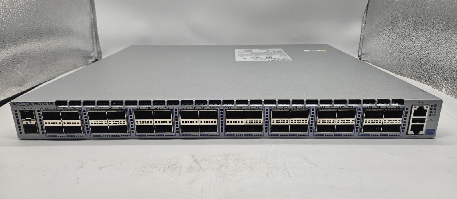 Arista 32-Port 100Gb QSFP & 2-SFP+ Network Switch w/ 2xPSU B F DCS-7060CX2-32S-R1