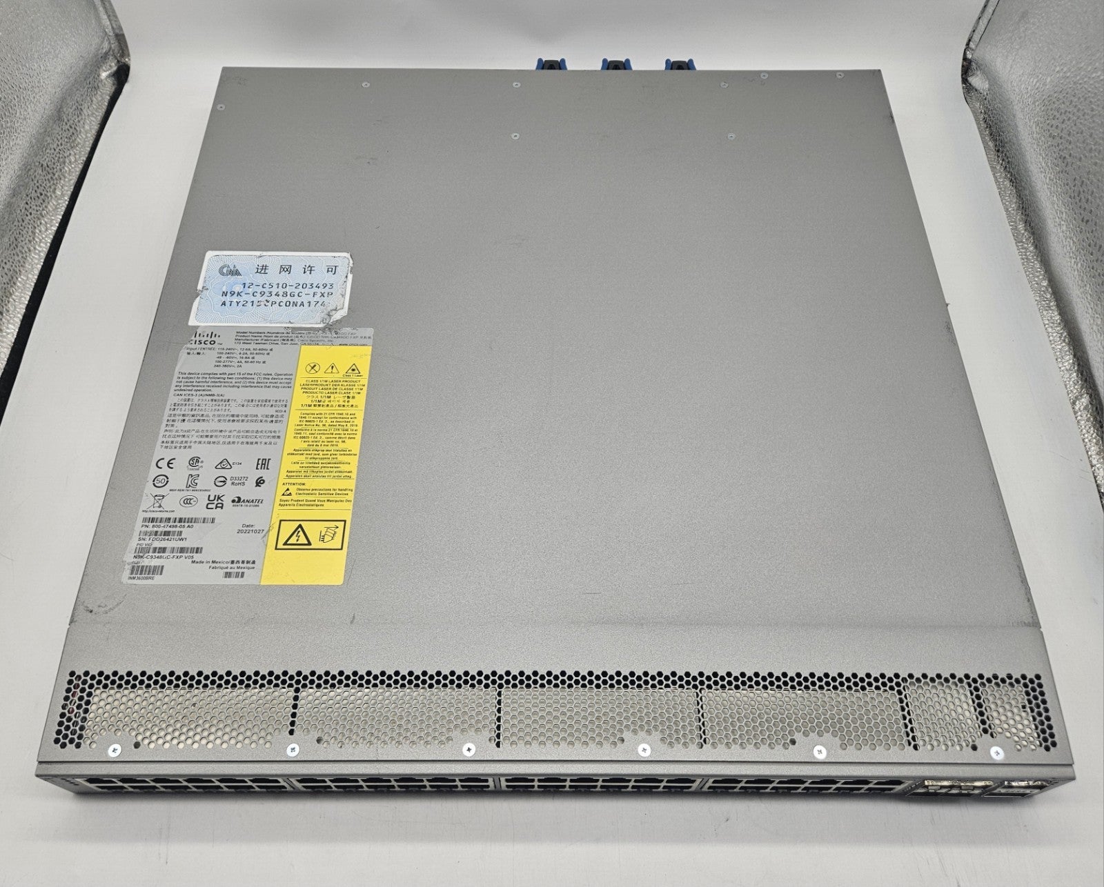 Cisco Nexus 9300 48-Port GbE 4-25Gb SFP & 2-QSFP Network Switch N9K-C9348GC-FXP2
