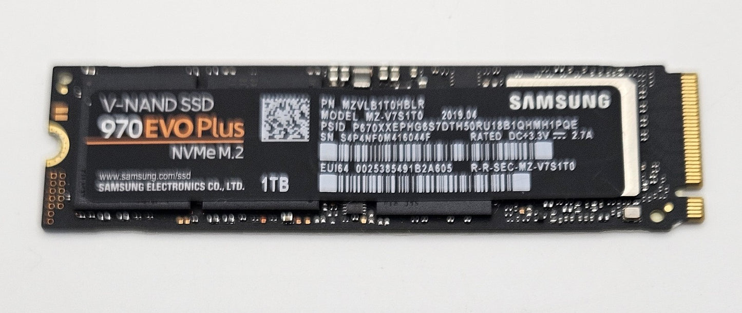 Samsung MZ-V7S1T0 970 EVO Plus 1TB TLC PCI Express 4.0 x4 NVMe M.2 2280 SSD 99%1