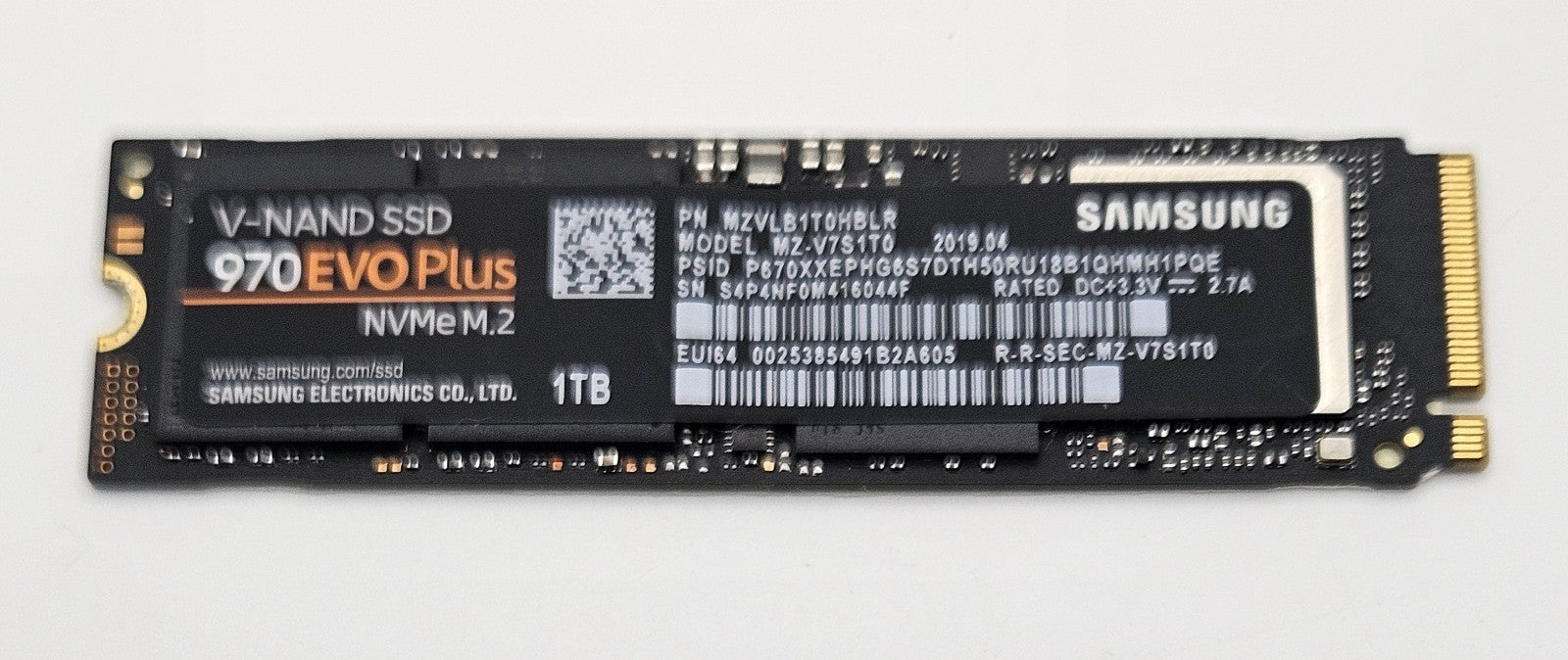 Samsung MZ-V7S1T0 970 EVO Plus 1TB TLC PCI Express 4.0 x4 NVMe M.2 2280 SSD 99%1
