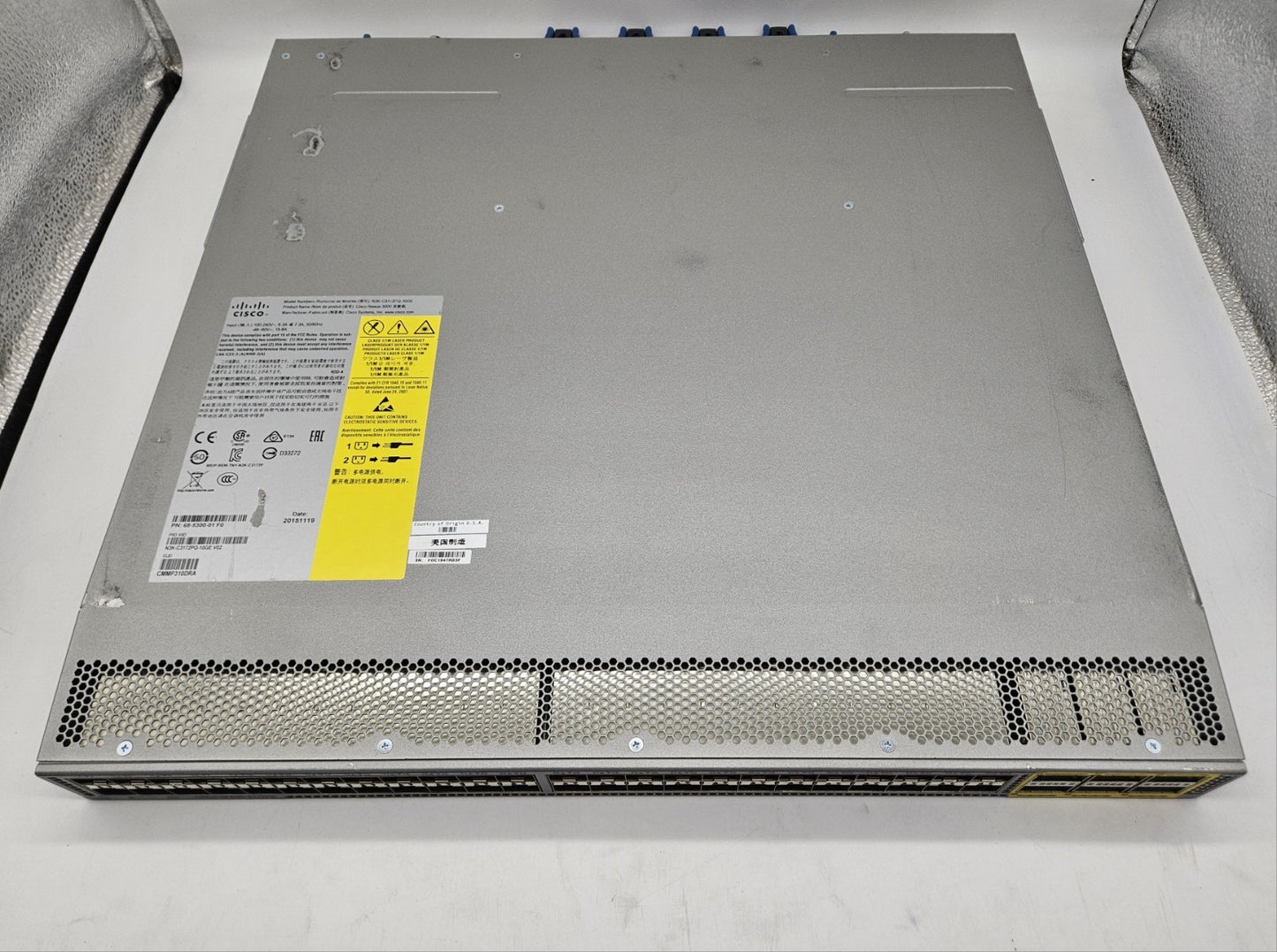 Cisco Nexus 3172PQ 48-Port 10Gb SFP+ & 6-QSFP+ Network Switch N3K-C3172PQ-10GE2