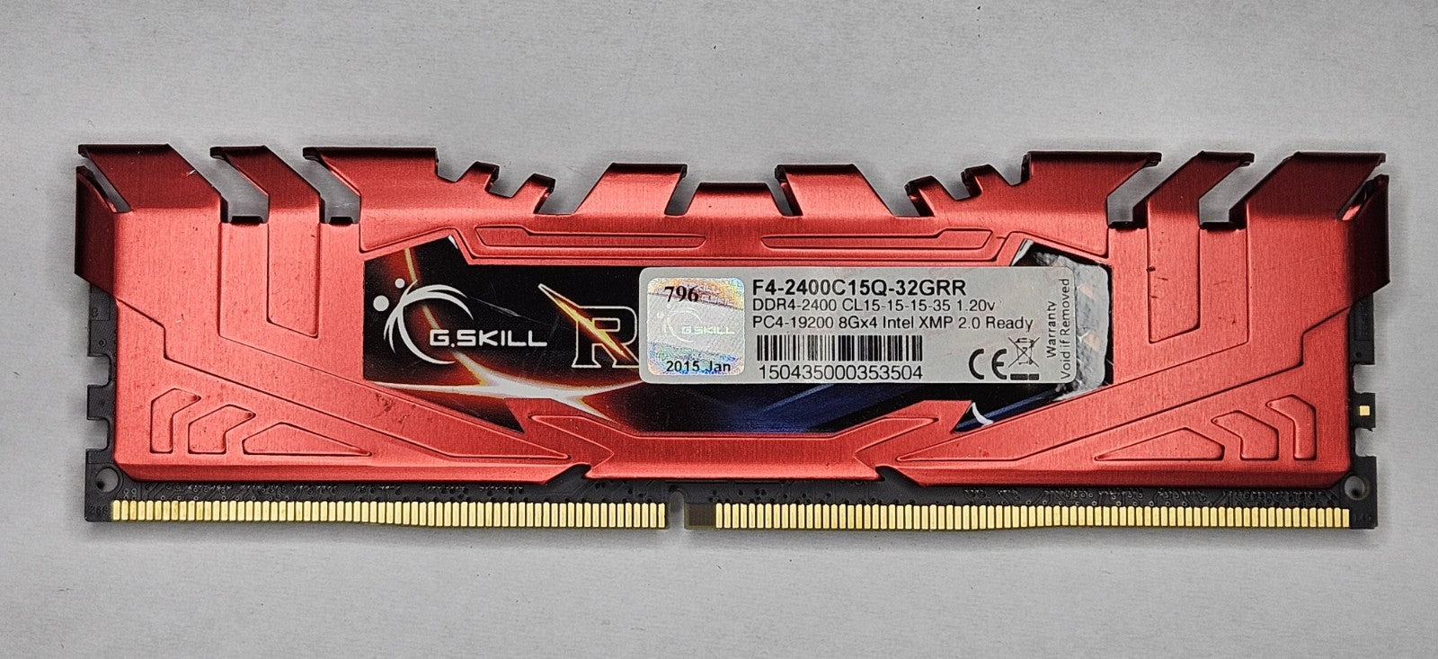 Ripjaws 32GB Kit (4X8GB) PC4-19200 DDR4-2400MHz Desktop RAM F4-2400C15Q-32GRR1