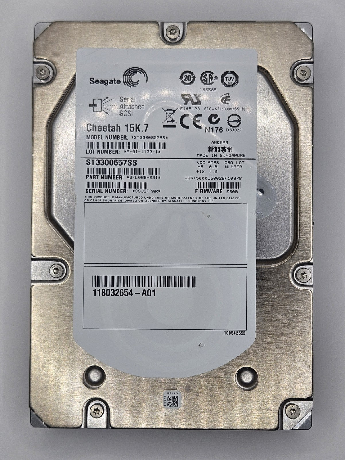 LOT OF 2 Seagate 300GB 15000RPM SAS 6Gbps 16MB Cache 3.5" Hard Drive ST3300657SS1