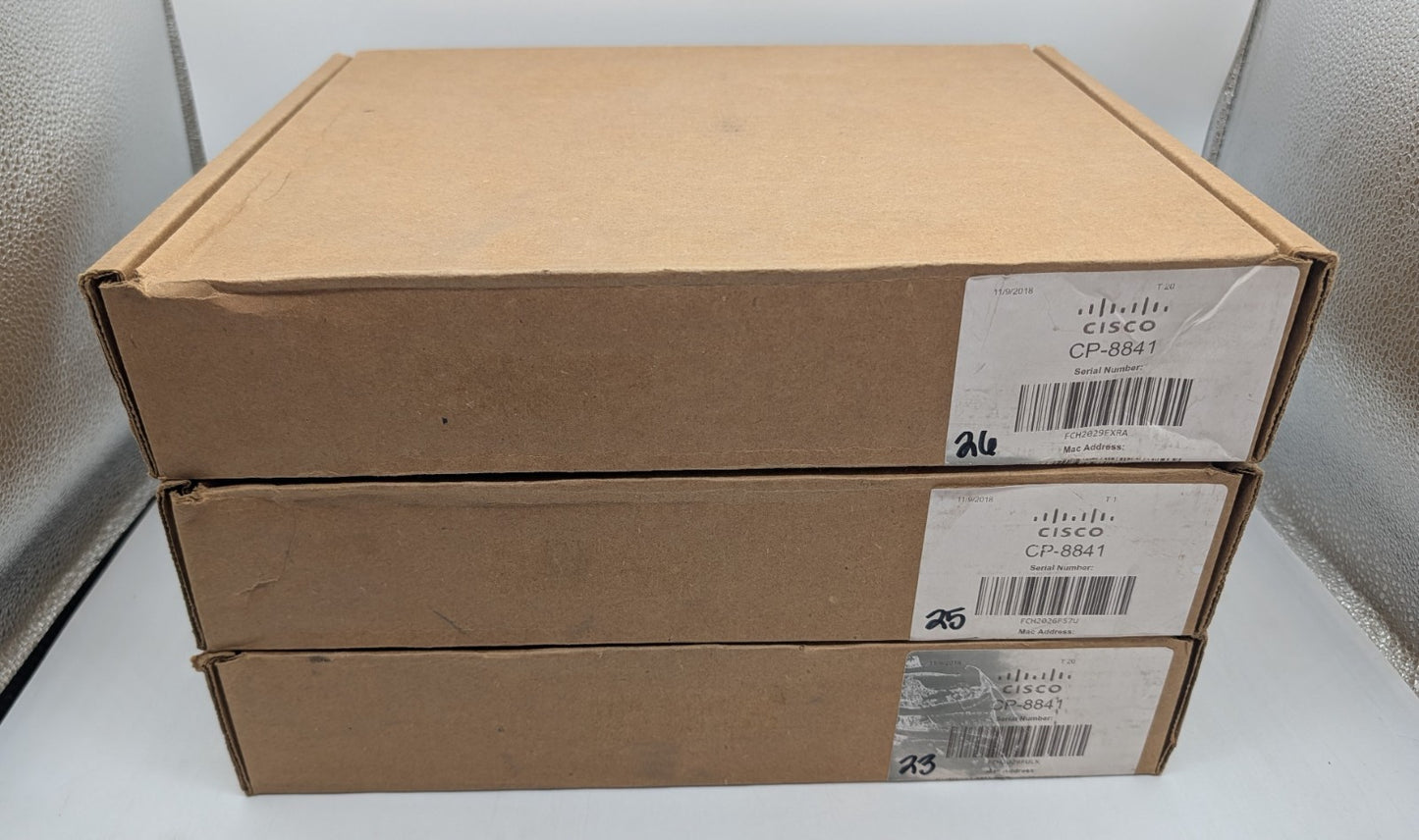 Lot Of 3 New Cisco CP-8841-K9 8841 VoIP Phones0