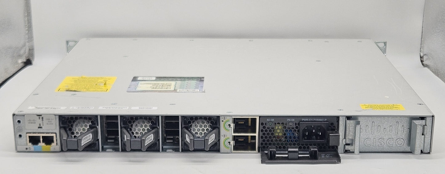 Cisco Catalyst 9300 48-Port PoE+ GbE Switch w/ C9300-NM-8X & 1x PSU C9300-48P-E3