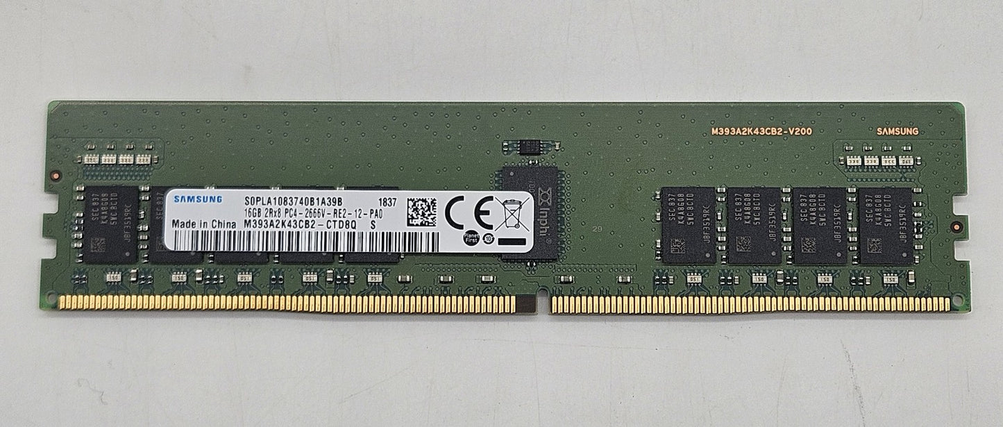 Samsung 16GB 2Rx8 PC4-21300 DDR4-2666MHz ECC REG Server RAM M393A2K43CB2-CTD0