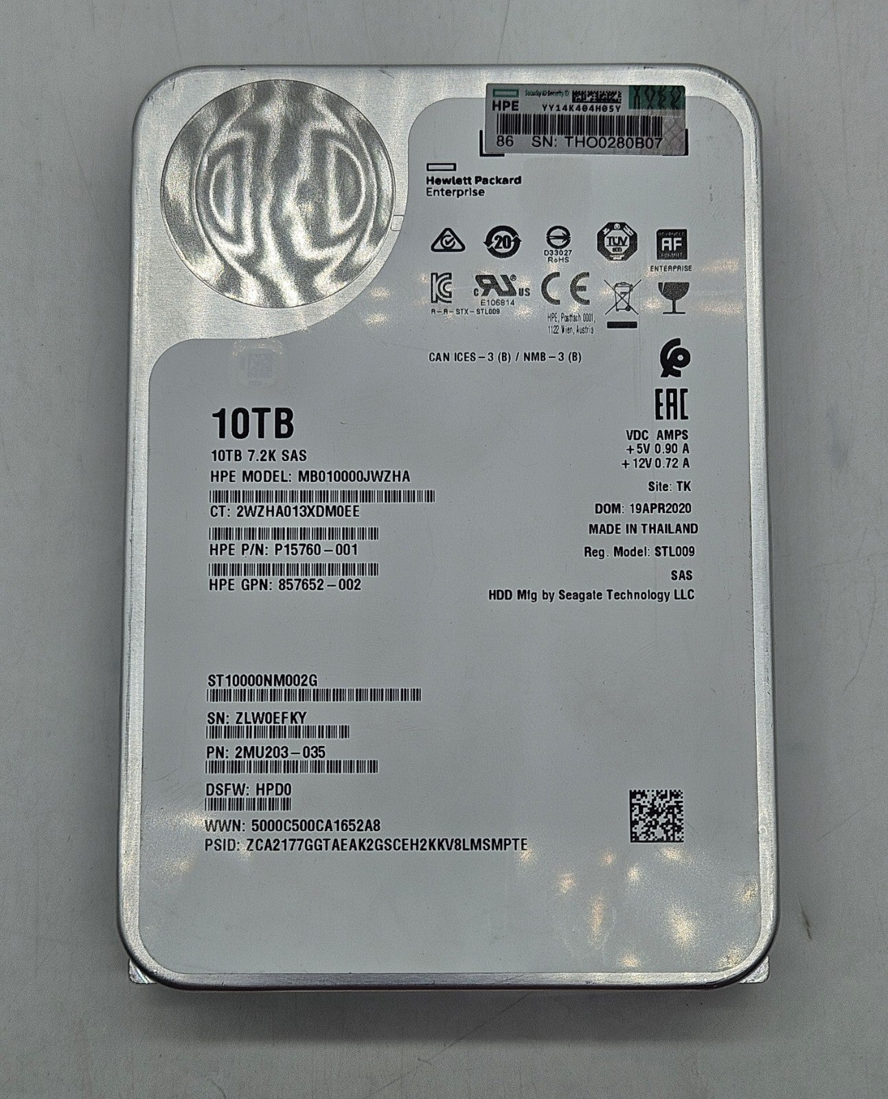 Seagate MSA 10TB 7200RPM SAS 12Gbps 3.5" Hard Drive ST10000NM002G1