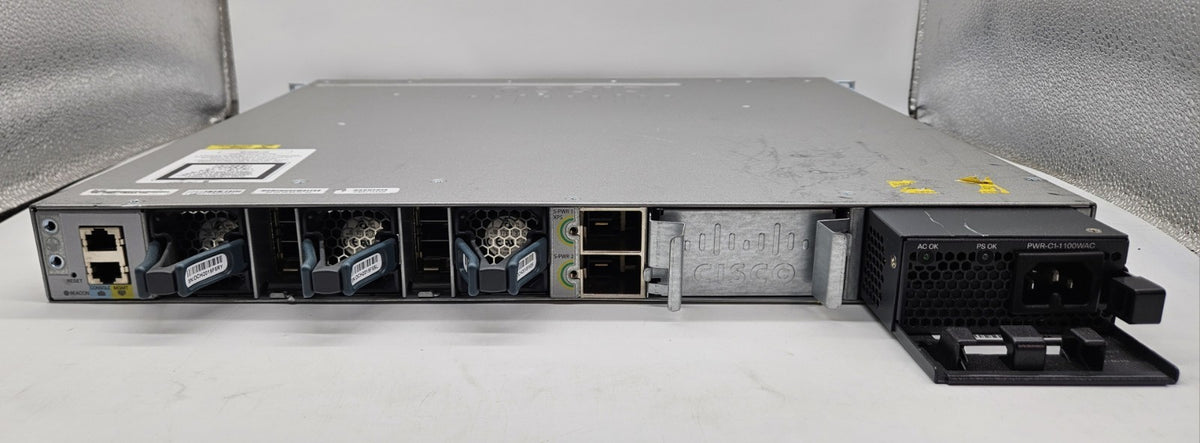 Cisco 3850 48-Port GbE (12-10GbE) Network Switch w/ 1x PSU WS-C3850-12X48U-L3