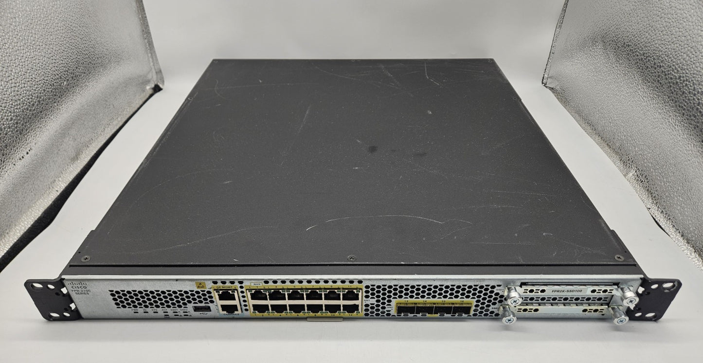 Cisco FirePower 2100 12-Port GbE & 4-Port SFP+ Security Appliance w/SSD FPR-21100
