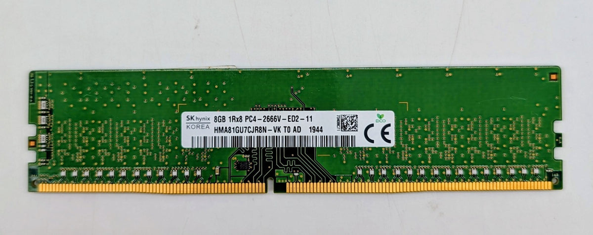 Hynix HMA81GU7CJR8N-VK - DDR4 PC4-21300 2666MHz ECC Server Unbuffered UDIMM 0