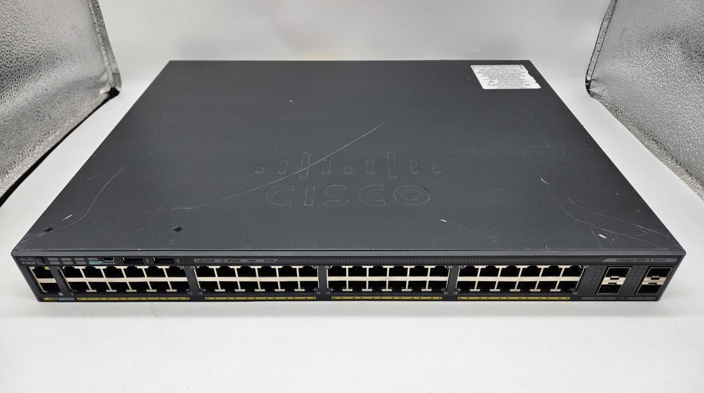 Cisco Catalyst 2960X 48-Port GbE PoE & 4-SFP Network Switch WS-C2960X-48LPS-L0