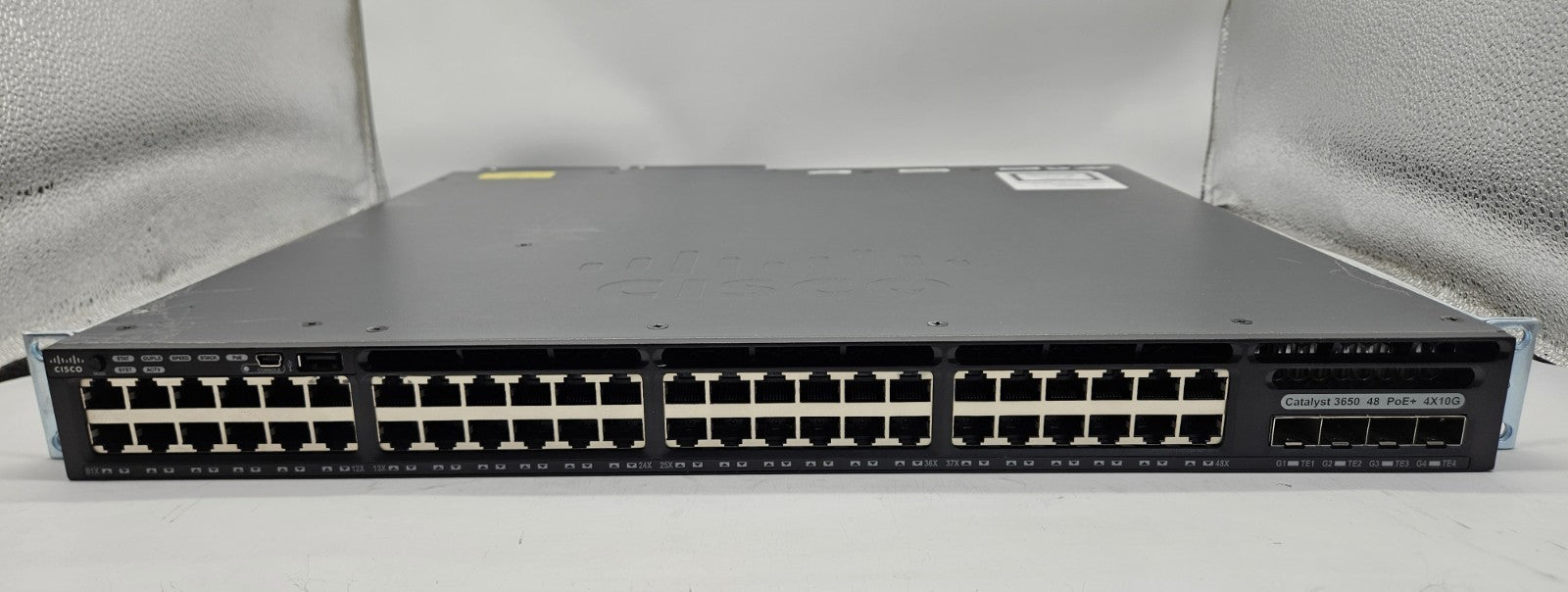 Cisco Catalyst 3650 48-Port PoE+ GbE 4-Port 10Gb Netwrok Switch WS-C3650-48FQ-S1