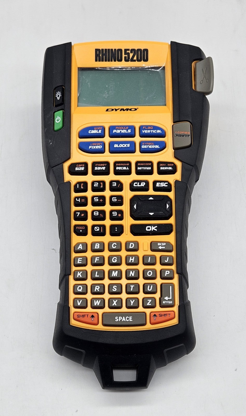 Dymo Rhino 5200 Industrial Label Maker Code 39 and Code 128 bar codes on 3/4"1