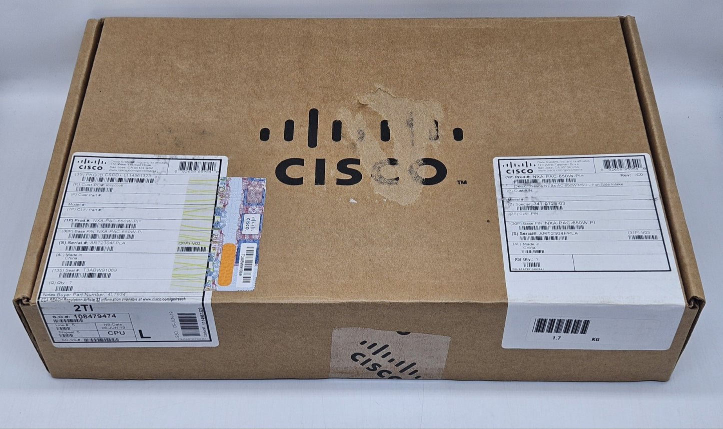 Cisco 650W Power Supply Nexus 3000/9000 Switches (Port Intake) NXA-PAC-650W-PI1
