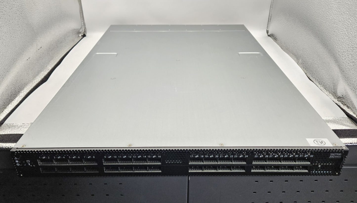 Mellanox 32-Port 100Gb QSFP28 Spectrum-Based Switch w/ 2x PS MSN2700-CS2FC *Read0