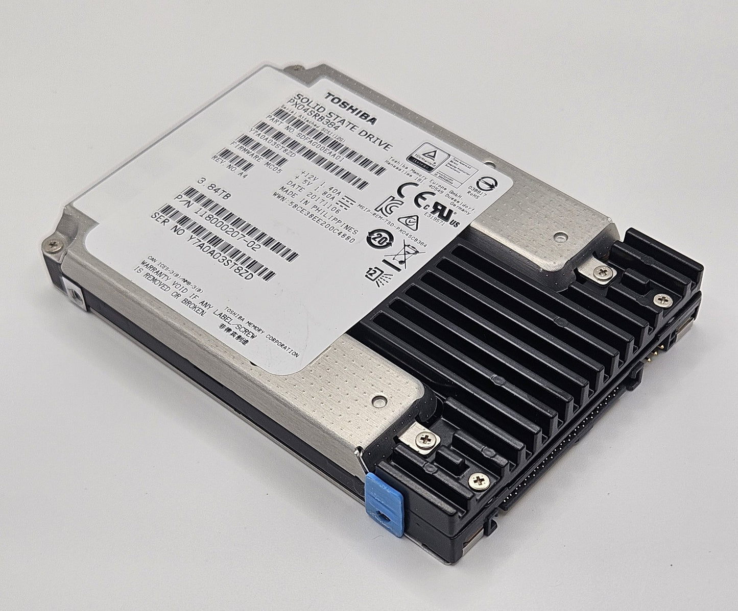 Toshiba 3.84TB MLC SAS 12Gbps Read Intensive (PLP) 2.5" SSD PX04SRB3840