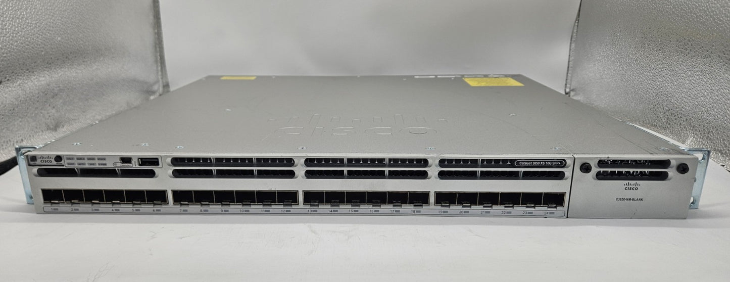 Cisco Catalyst 3850 24-Port 10Gb SFP+ Network Switch WS-C3850-24XS-E1