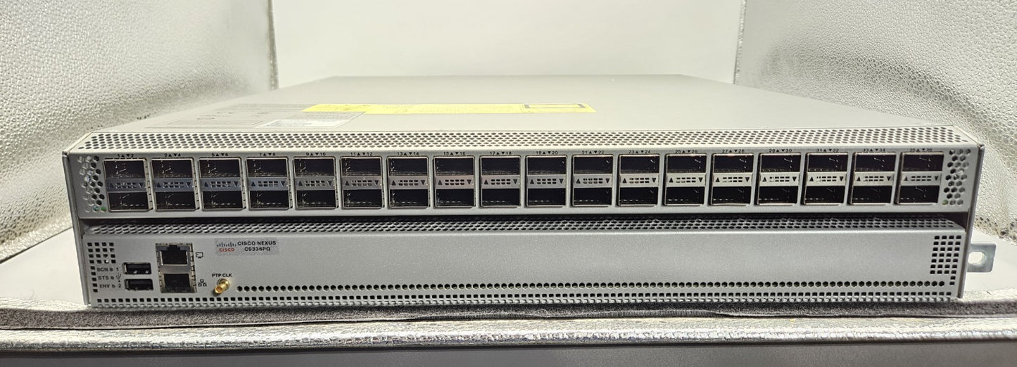 Cisco Nexus 9300 36-Port 40-Gbps QSFP+ ACI Spine Switch w/ 2x PSU N9K-C9336PQ1