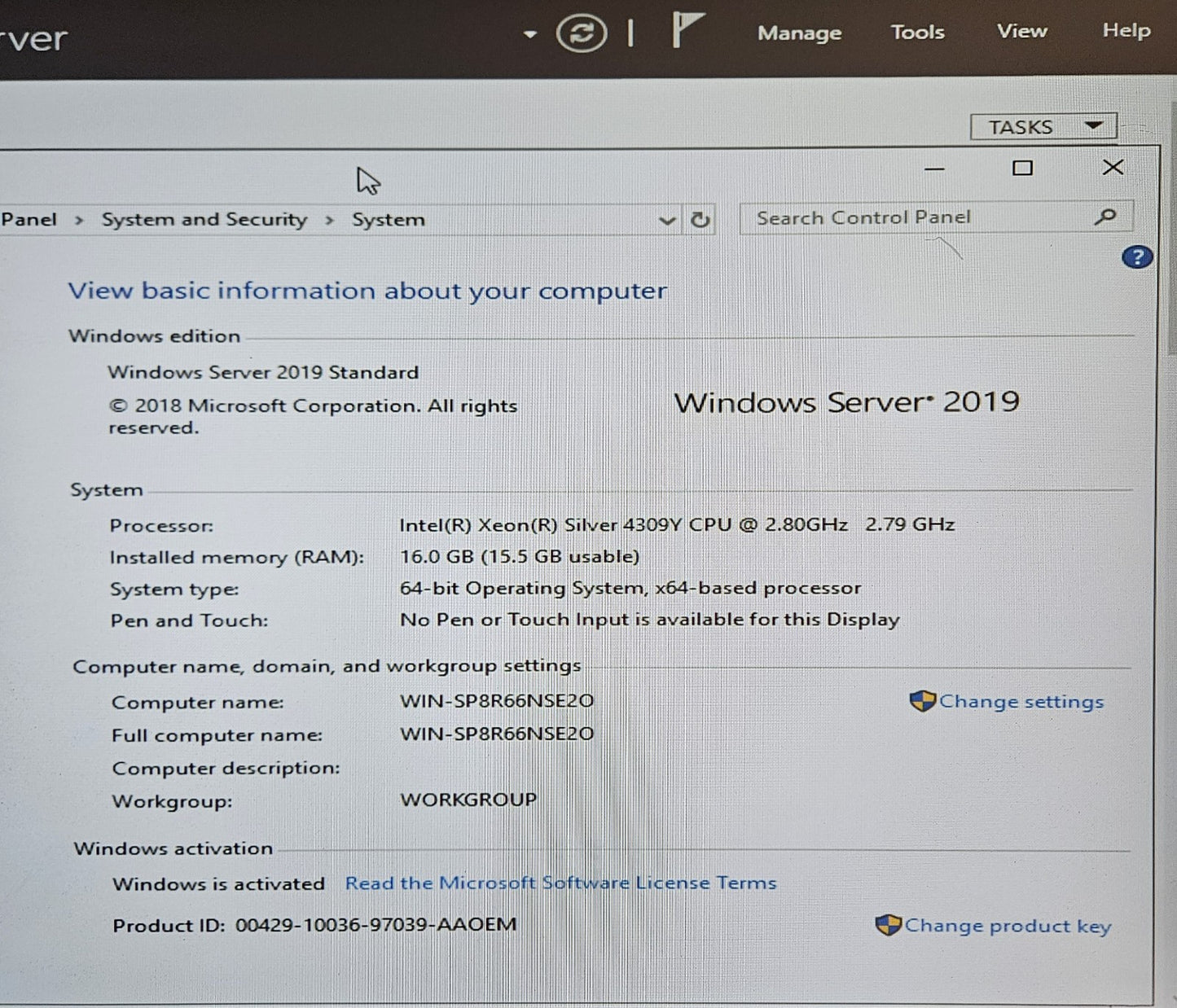 Dell PowerEdge R750xs Xeon 4309Y 16GB RAM 2x240G M.2 4x1.2TB 8x16TB HDD WinSVR197