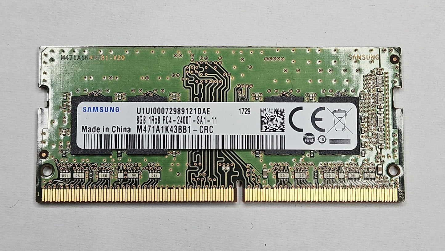LOT OF 2 Samsung 8GB PC4-19200 DDR4-2400MHz SoDimm Laptop RAM M471A1K43BB1-CRC1